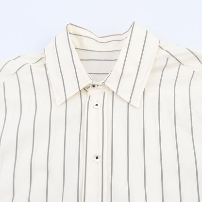 Ensemble rayé chemise et pantalon fluide