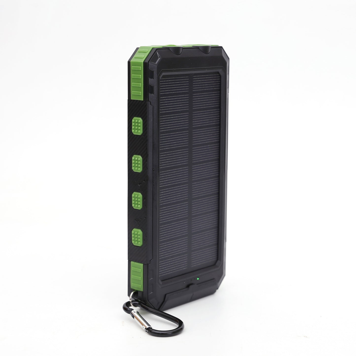 Batterie externe solaire ultra mince avec boussole et lampe LED