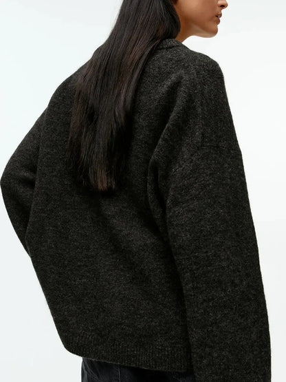 Pull col rond en coton cachemire