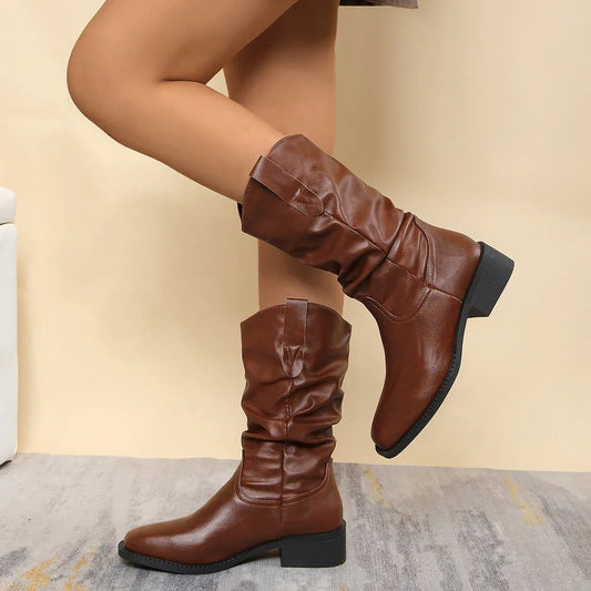 Stiefeletten mit Falten