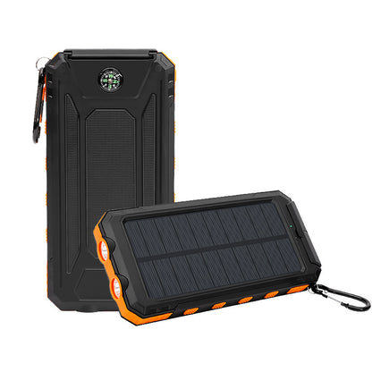 Ultradünne Solar-Powerbank mit Kompass und LED-Licht